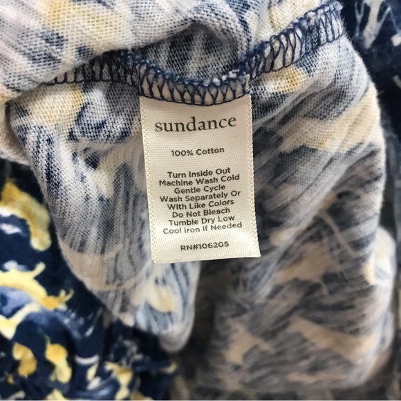 Sundance Dark Teal/Yellow Dog Print Knit Top Long Sleeve - Picture 6 of 6